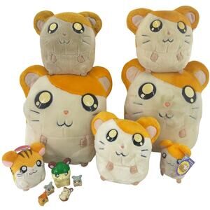4LB Mixed Lot Vintage Hamtaro Hamster Stuffed Animal Plush Toys Pre-Owned
